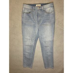Madewell‎ Jeans Women's 26 Stovepipe Straight Blue High Rise 5-Pocket Stone Wash